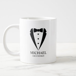 Caneca De Café Grande Padrinhos de casamento personalizados de terno de
