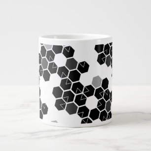 Caneca De Café Grande padrões de dados de hexadecimais brancos, brancos