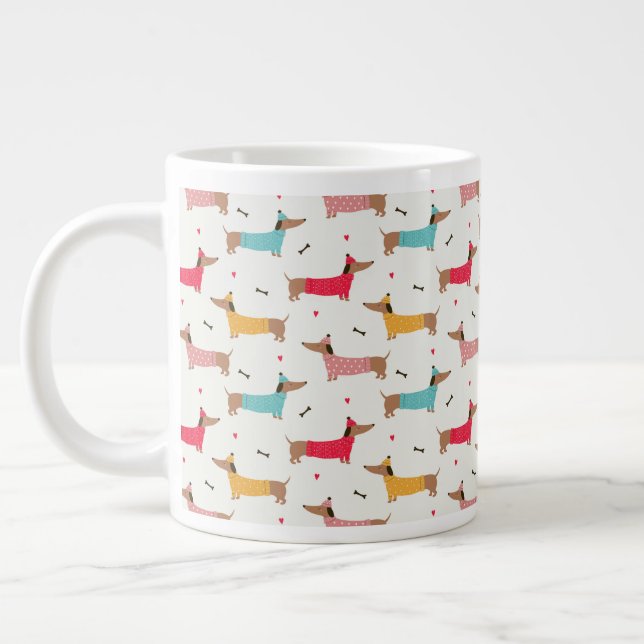 Caneca De Café Grande Padrões de Férias dos Suecos (Esquerda)