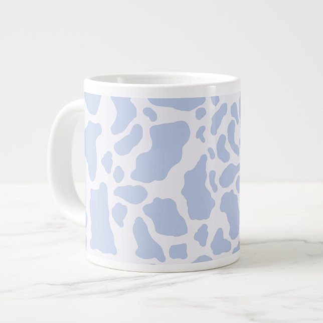 Caneca De Café Grande Padrões de Impressão de Animais nas Vacas Azuis (Frente Esquerda)