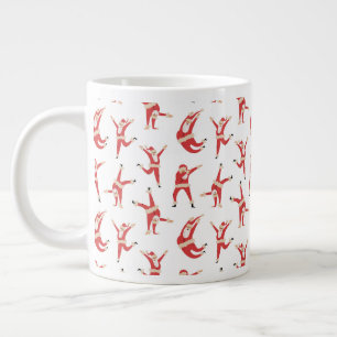 Caneca De Café Grande Padrões de Natal Divertidos para Papais noeis Dabb