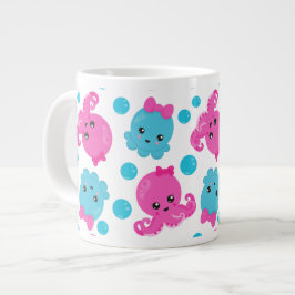 Caneca De Café Grande Padrões de Octopus, Octopus Cute, Animais do Mar