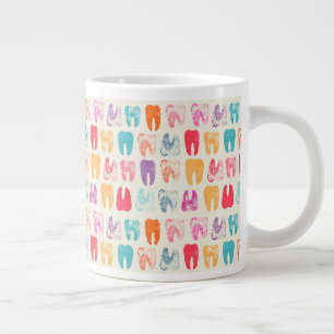Caneca De Café Grande Padrões dos dentes de dobras