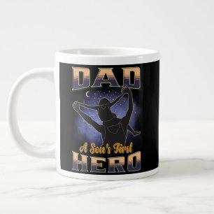 Caneca De Café Grande Pai A Primeiro Herói do Filho