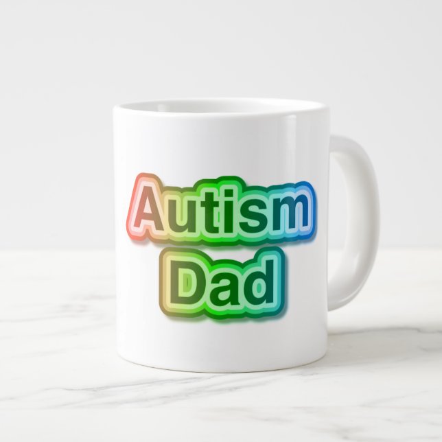 Caneca De Café Grande Pai Autismo - Caneta de presente Jumbo (Frente Esquerda)
