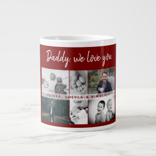 Caneca De Café Grande Pai com Crianças e Família Papai Foto Colagem