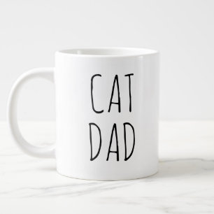 Caneca De Café Grande "Pai de Gato" Simples Farmhouse Moderno
