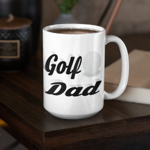 Caneca De Café Grande Pai de golfe meio texto Giant Coffee Mug