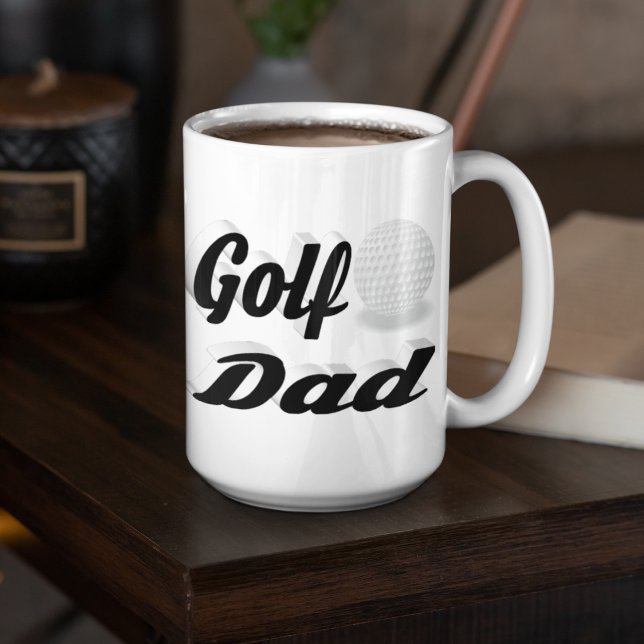 Caneca De Café Grande Pai de golfe meio texto Giant Coffee Mug (Criador carregado)