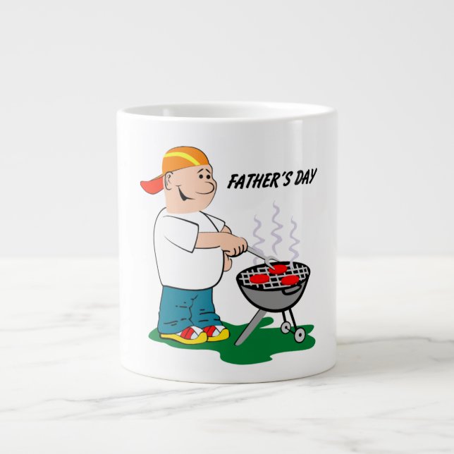 Caneca De Café Grande Pai Grelhando - (Frente)
