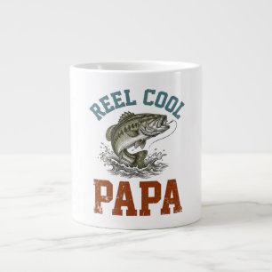 Caneca De Café Grande Pai Legal Reel Pescaria Dia dos Pais