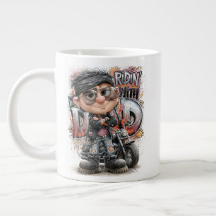 Caneca De Café Grande Pai Motociclista Motociclismo