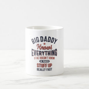 Caneca De Café Grande Pai sabe tudo   Padre Vovô
