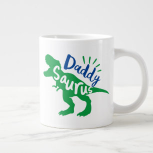 Caneca De Café Grande Pai Saurus T-Rex Silhouette
