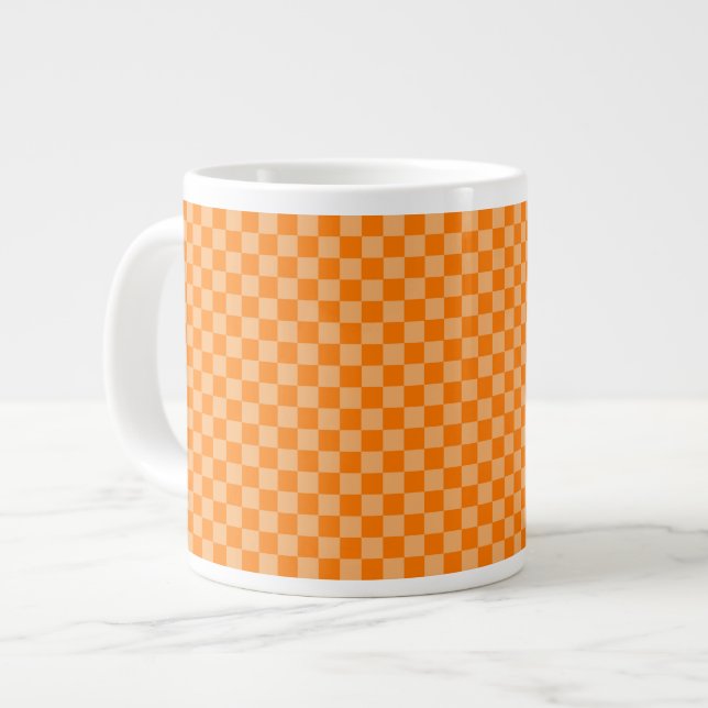 Caneca De Café Grande Painéis de controle de combinação laranja por Shir (Frente Esquerda)