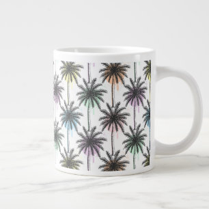 Caneca De Café Grande Paint Drop Palm Tree Patterno