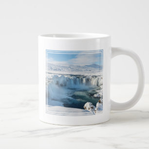 Caneca De Café Grande Paisagem da Cachoeira Godafoss