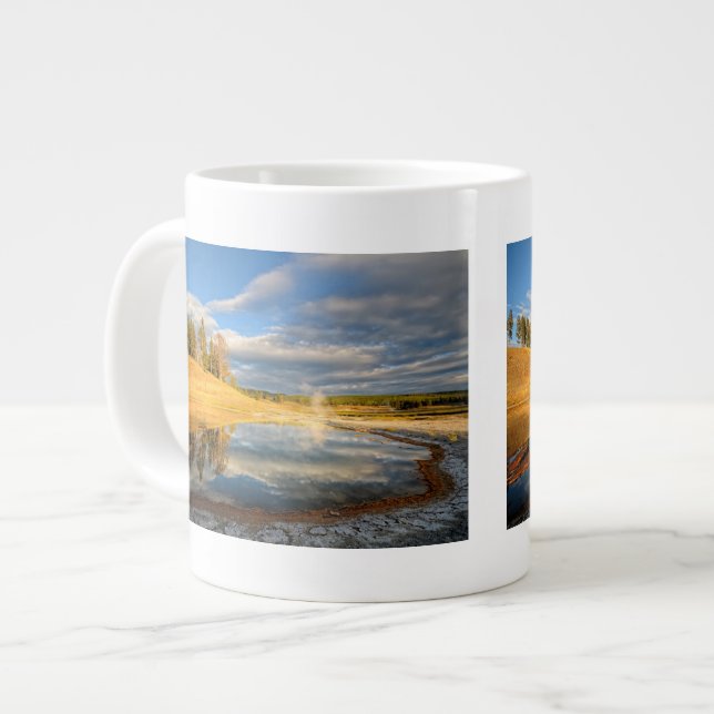 Caneca De Café Grande Paisagem de Yellowstone (Frente Esquerda)