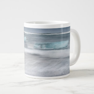Caneca De Café Grande Paisagem Marítima Áspera com gelo, Islândia