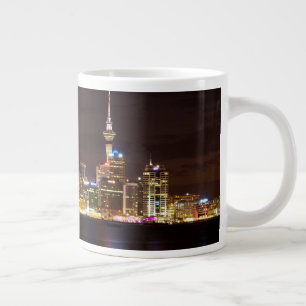 Caneca De Café Grande Paisagem Noturna da Cidade de Auckland