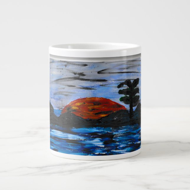 Caneca De Café Grande Paisagem Sunset (Frente)