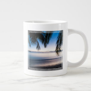 Caneca De Café Grande Paisagem Tropical do Pôr do Sol, Fiji