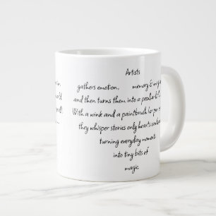 Caneca De Café Grande Palavras do Coração Explicando e Arte Caprichosa d