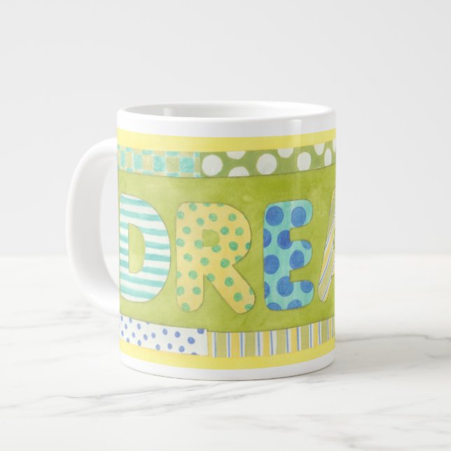 Caneca De Café Grande Palavras inspiradoras de Megan Meagher | Sonho (Frente Esquerda)