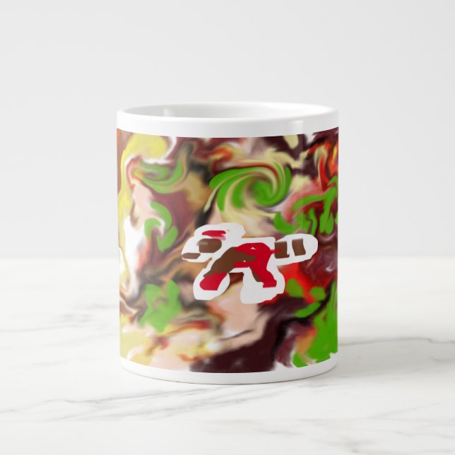 Caneca De Café Grande Panda Vermelho é legal (Frente)
