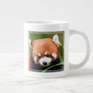 Caneca De Café Grande Panda Vermelho Fofo