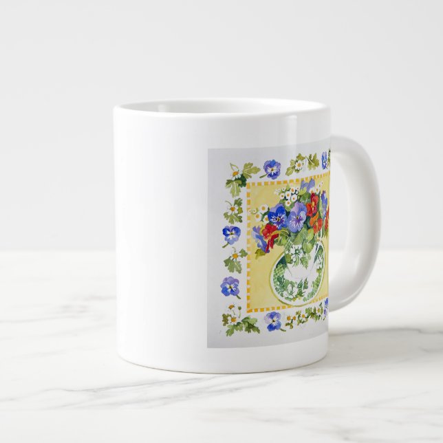 Caneca De Café Grande Pansies - Nasturtios 2013 (Frente Esquerda)