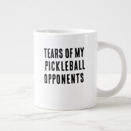 Caneca De Café Grande Panvola Lágrimas de Meus Opositores do Pickleball 