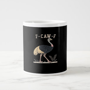Caneca De Café Grande Papagaio F-Caw-F F-Caw-F divertido avestruz galo p