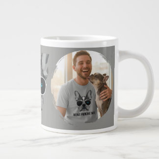 Caneca De Café Grande Papai Frenchie Cool Merle Bulldog Francês