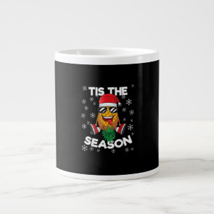 Caneca De Café Grande Papai Noel Abacaxi de Cabeça para Baixo É Temporad