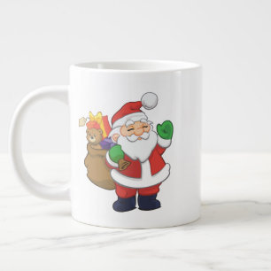 Caneca De Café Grande Papai Noel de Natal com Brinquedos