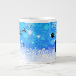 Caneca De Café Grande Papai Noel e sua Rebelde Voadora - Acredite