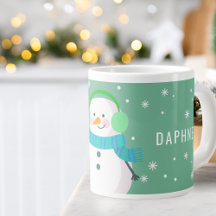 Papai Noel Festivo Floco de Neve Natal Personaliza