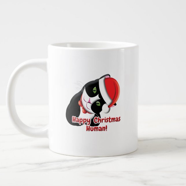 Caneca De Café Grande Papais noeis Cat (Esquerda)