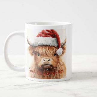 Caneca De Café Grande Papais noeis de Vaca Highland Jumbo Coffee Mug de 