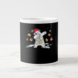Caneca De Café Grande Papais noeis Luzes de Natal do Urso Polar Sobram