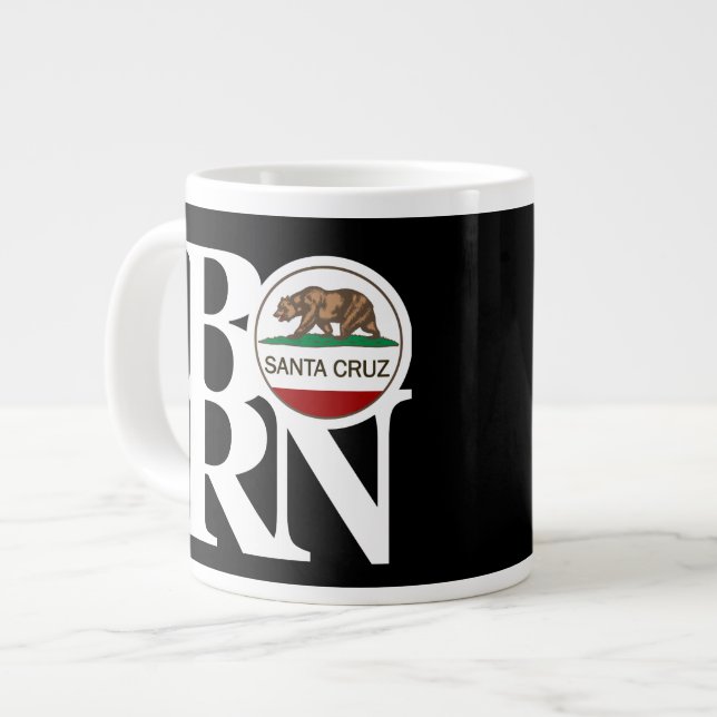 Caneca De Café Grande Papais noeis nasceres Cruz de 20oz Preto (Frente Esquerda)