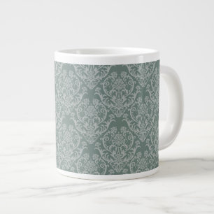 Caneca De Café Grande Papel de parede floral verde