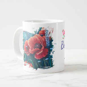 Caneca De Café Grande papoulas você é a melhor parte da minha vida