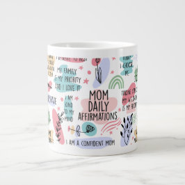 Caneca De Café Grande Para o Dia de as mães de Afirmações Diárias da Min