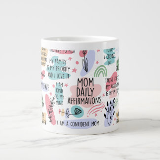 Caneca De Café Grande Para o Dia de as mães de Afirmações Diárias da Min