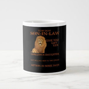 Caneca De Café Grande Para o meu querido filho da lei, não te dei o pres