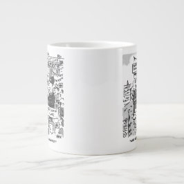 Caneca De Café Grande Para um marinheiro. Arredondar o Ihterreiro Mundia