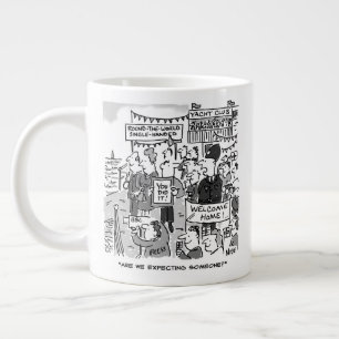 Caneca De Café Grande Para um marinheiro. Arredondar o Ihterreiro Mundia