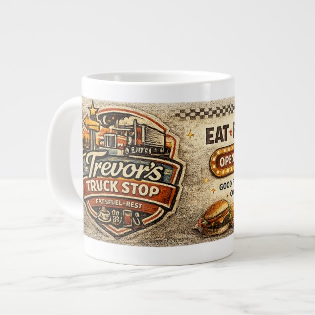 Caneca De Café Grande Parada de Caminhões do Trevor (Frente Esquerda)